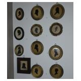 Lot of 12 Silhouettes