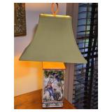 Italian Lamp with Boy Picking Grapes