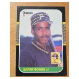 1987 Donruss Barry Bonds rookie card, card number1