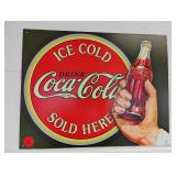 Ice Cold Coke Metal Sign