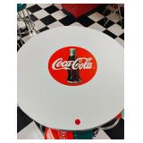 Coke Round Table and Four Matching Coke Stools