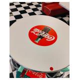 Coke Round Table and Three Matching Coke Stools