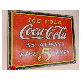 5 Cents Coke Metal Sign