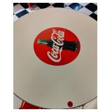 Coke Round Table and Four Matching Coke Stools