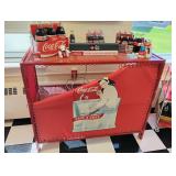 Metal Coke Rack and Memorabilia