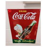 Vintage-Style Metal Coca-Cola Sign