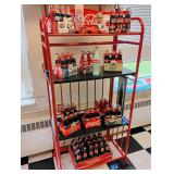 Large Metal Rack With Coke Memorabilia