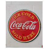 Round Coca-Cola Sign