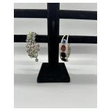 Two Bracelets with Enamel and Iridescent Beads