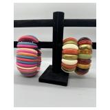 A Trio of Multicolored Stretch Style Beaded Bracel