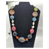 Multi-Colored Large Bead Statement Necklace