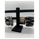 A Collection of Black Fashion Bracelets