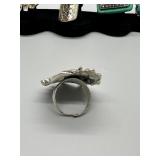 A Collection of Costume Jewelry Rings with Green S