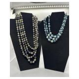 A Collection of Multi-Strand Beaded Necklaces