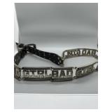 Silver Toned Bad Girl Linked Metal Plate Belt