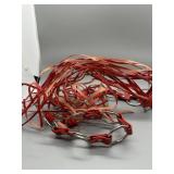 Red and Silver Toned Strapped Fashion Accessory