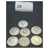 1967 Kennedy Half Dollar Lot of 7
