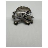 Sterling Skull Pin