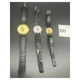 Vintage Mickey Mouse Watch Lot of 3