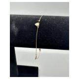 Heart Anklet 14K Gold