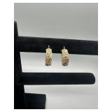 14k Gold Byzantine Hoop Earrings