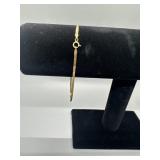 Gold Herringbone Anklet