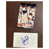 Two Autographed Baseball Items, Jim Abbott and Unk