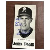 Scott Bailes Signed 1991 California Angels Promoti