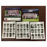 A Collection of Five 1989 California Angels Team P