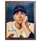 Lou Boudreau Signed Colorized 8x10 Photograph Clev