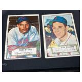 A Pair of 1952 Topps Baseball Cards, Bud Byerly #1