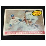 1959 Topps Baseball Thrills Ernie Banks Number 469