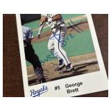 Autographed George Brett Kansas City Royals Card