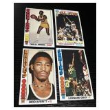 A Collection of Four 1976-77 Topps Basketball Trad