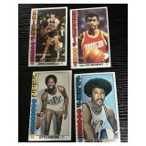A Collection of Four 1976-77 Topps Basketball Trad
