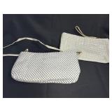 Two Vintage Enameled Metal Mesh Evening Bags