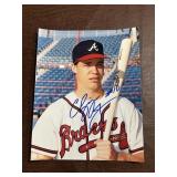 Chipper Jones Autographed Atlanta Braves Color Pho
