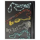 Five Fashion and Beaded Necklaces