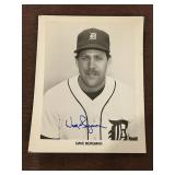 Dave Bergman Autographed Detroit Tigers 8x10 Black