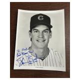Shawn Boskie Chicago Cubs Autographed Black and Wh