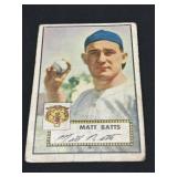 1952 Topps Matt Batts #230 Detroit Tigers Baseball