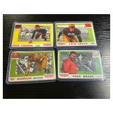 Four 1955 Topps All-American Football Trading Card