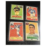 A Collection of Four 1956 Topps Football Cards