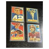 A Group of Four 1956 Topps Football Cards Includin