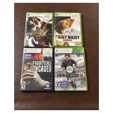 A Collection of Four Microsoft Xbox 360 Fighting a