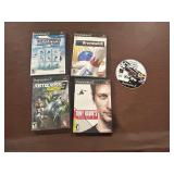 A Collection of Five Sony PlayStation 2 Video Game