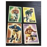A Group of 4 1955 Bowman Football Cards Including