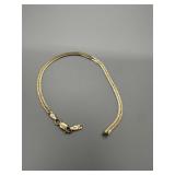 14k Gold Herringbone Bracelet-Broken