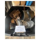 Tote of Misc Kitchen Items