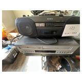 Boombox and VHS/DVD Player